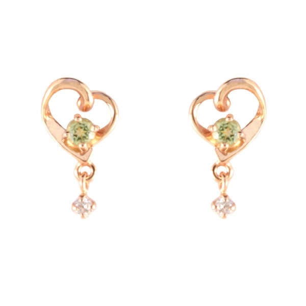 リボン済＆紙袋 ピアス レディース ハートモチーフピアス 8月 誕生石 誕生日 プレゼント ダイヤモンド ペリドット ジュエリー アクセサリー K10ピンクゴールド 祝い