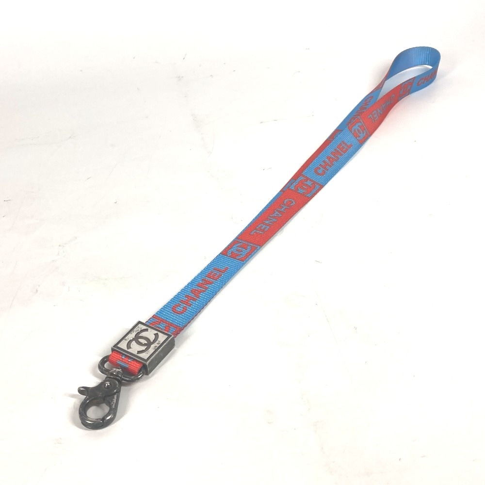 ストラップ CC ココマーク 02S アクセサリー ネックレス ナイロンキャンバス ブルー