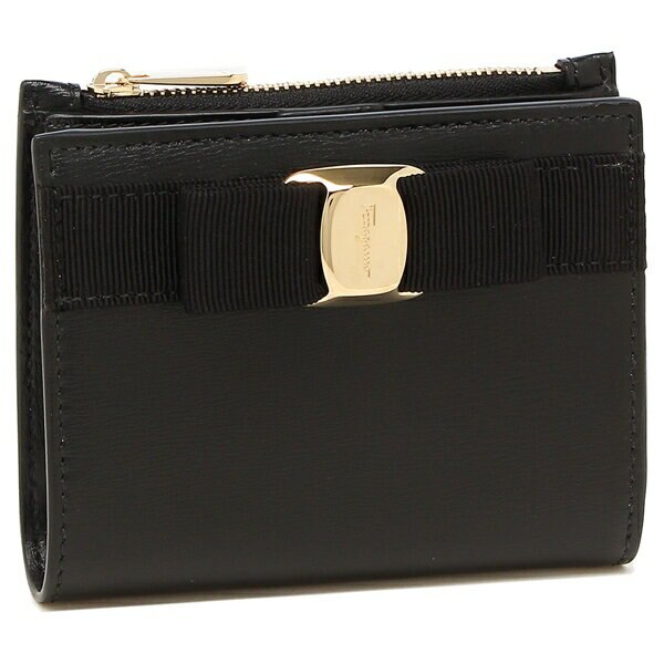 財布 22E009 0734500 ヴァラ NEW VARA リボン レディース 二つ折り財布 無地 NERO 黒