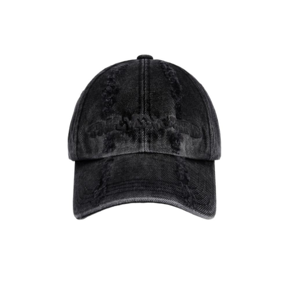 TREEMINGBIRD Washed Brim Distressed Denim Cap Black TM