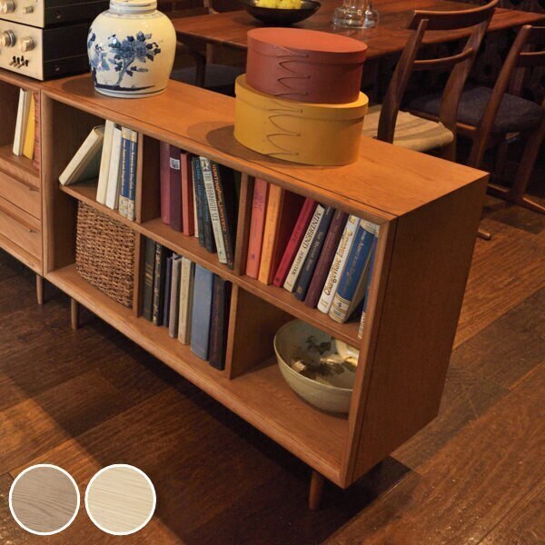 オープンシェルフ 2段 ラック 北欧風 天然木 TIMO 幅100cm