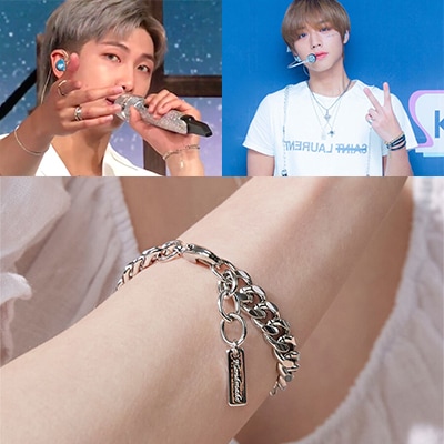 BTS RM MAMAMOO ファサ パクジフン 着用/メタルチェーンブレスレット