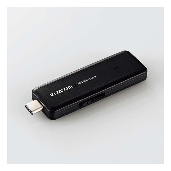 外付けポータブルSSD Type-C スライド式 USBメモリ型 500GB ブラック ESD-EMH0500GBK