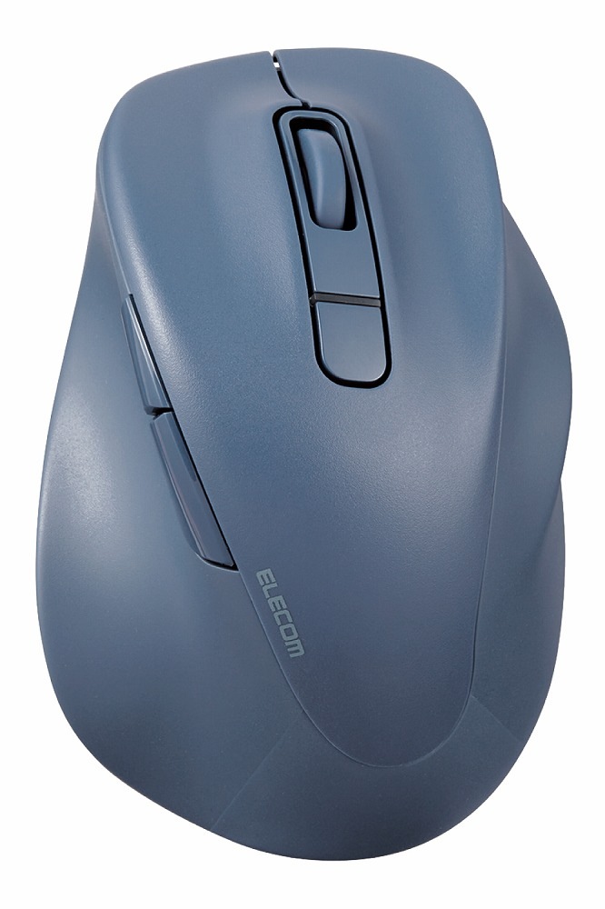 エレコム ワイヤレスマウス Bluetooth 静音 5ボタン 右手専用 Mサイズ（ブルー） MXGM30BBSKBU