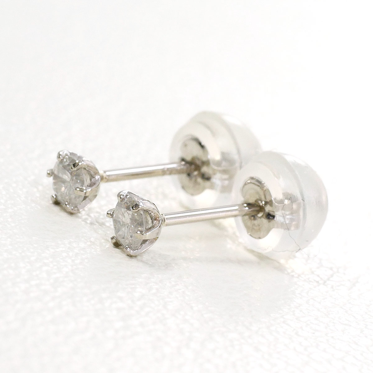 PT900 プラチナ ピアス ダイヤモンド 0.05ct 総重量約0.3g 中古