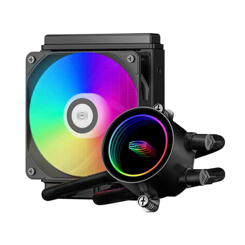 PCCOOLER　水冷CPUクーラー 120mmファンx1 ［LGA115X/1200/1700/1851/20XX・AM4/AM5］　DA120-ARGB-BK