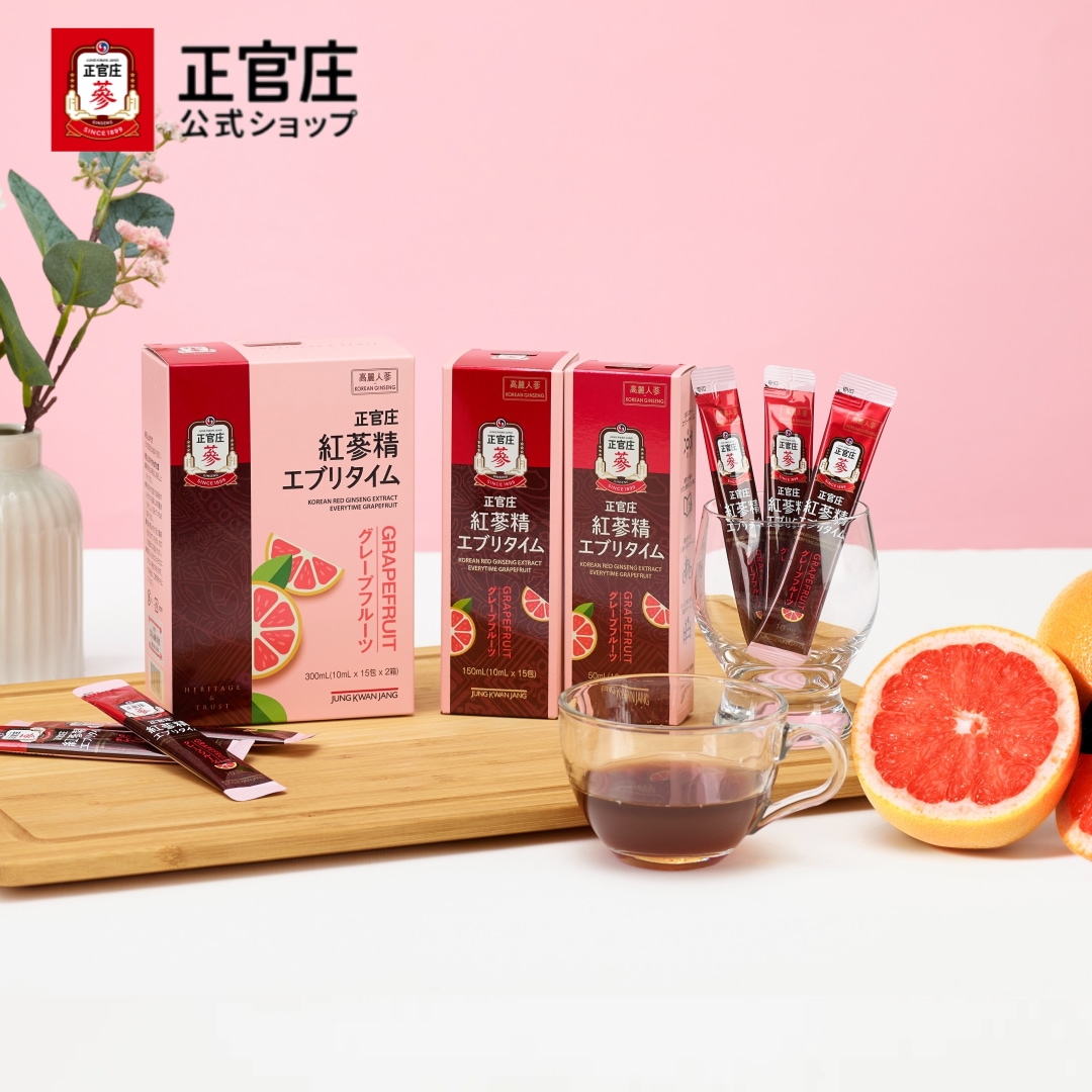 紅参精エブリタイムグレープフルーツ 30包（10ml×30包）/紅参（ホンサム）6年根 高麗人参