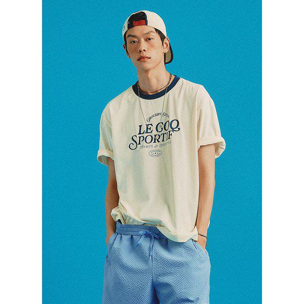 Xグローサリースタッフ ユニ デュアルフレックス レター 半袖Tシャツ BUT / QQ223LRS48 / 男女共用