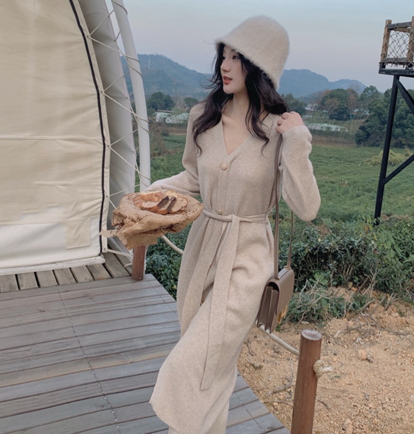 トップス デート カーディガン ロング丈 長袖 ウエストマーク ウール コットン 可愛い きれいめ 上品 おしゃれ かっこいい 可愛い ラブリー キュート ガーリー クール モード系 セクシー 5,963円