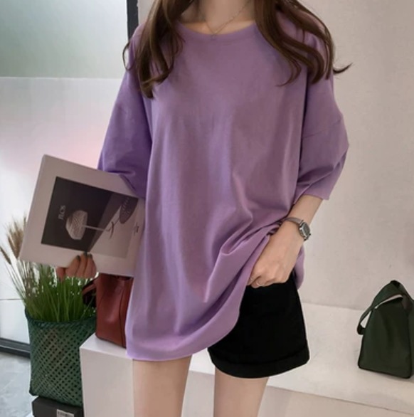 トップス Tシャツ 全10色 袖あり 半袖 オーバーサイズ ナチュラル かわいい 可愛い シンプル カジュアル おしゃれ お洒落 レトロ 可愛い 女子 こなれ感 ラフ クール 抜け感