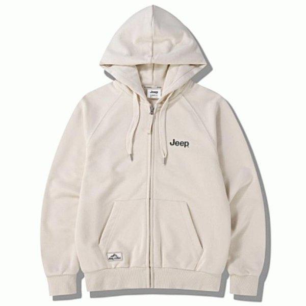JEEP 男女共用 スモールロゴ クラシック フードジップアップ_A JP3TZU002