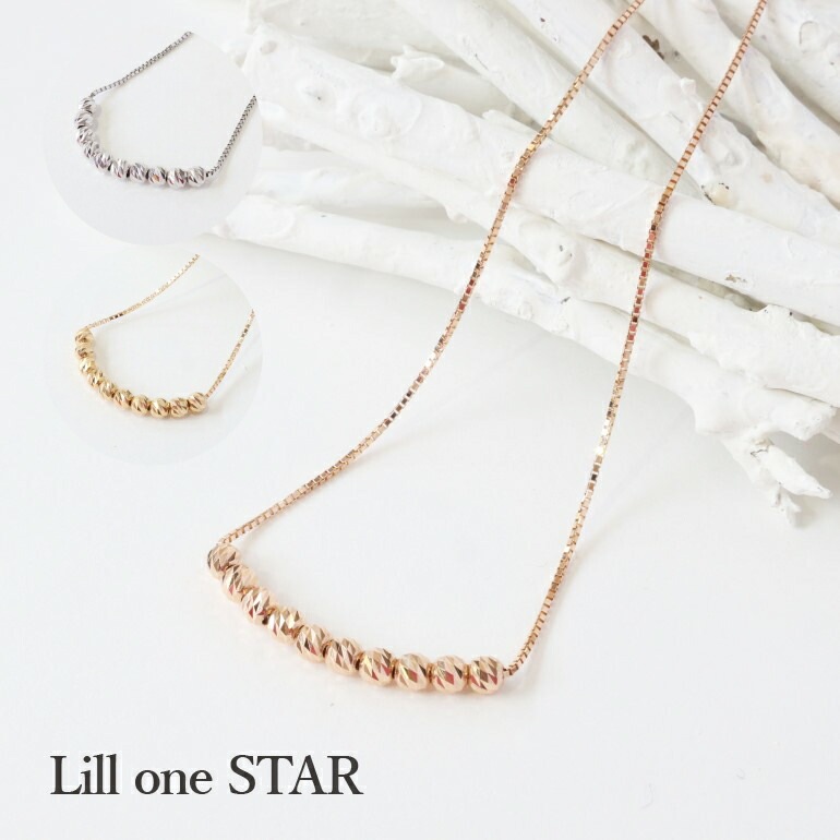 Lill one STAR リルワンスター VMB10ネックレス K18 45cm スポーツ K18PG K18WG K18YG ピンクゴールド ホワイトゴールド イエローゴールド