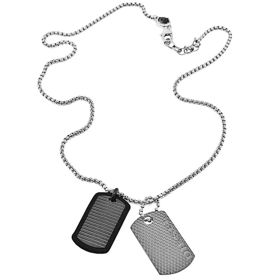 DIE メンズ ネックレス DX1314040　ドッグタグ Wプレート