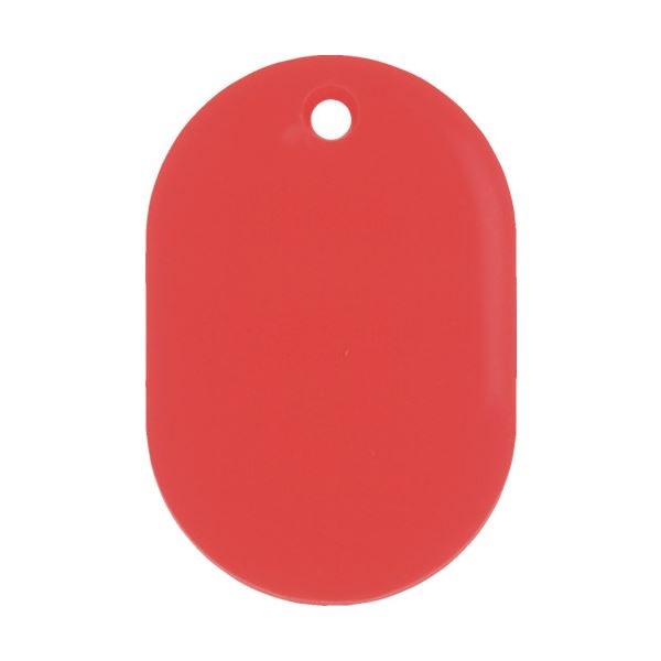 （まとめ） 日本緑十字社 小判札（無地札） 赤4530mm スチロール樹脂 200014 1枚 100セット