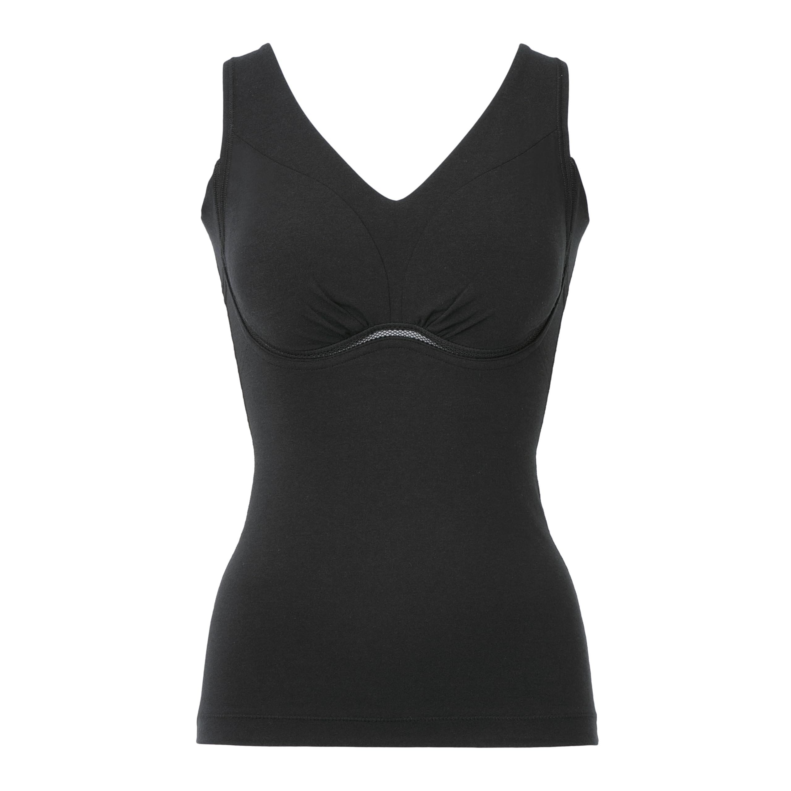 [ブラデリス ニューヨーク] ノンワイヤー補整ブラキャミ ゆきねえ365綿混モアらく快適フルカップブラキャミ24 ブラック M