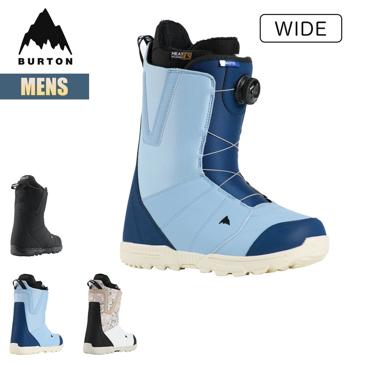 スノーボードブーツ メンズ 24-25 モト ボア ワイド W25JP-214251 Mens Moto BOA Snowboard Boots (Wide) アジアンフィット 幅広 ダイヤル式