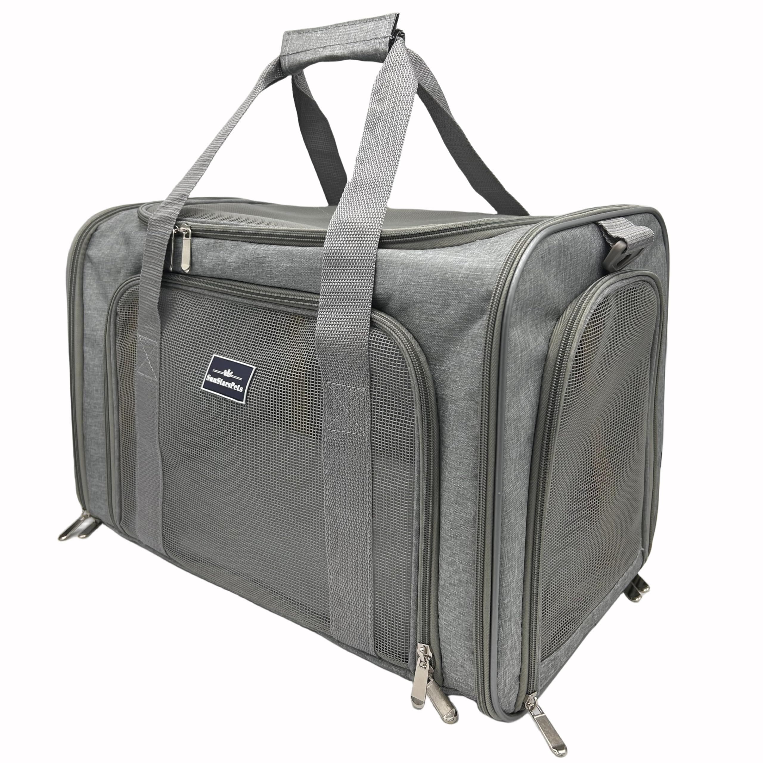 SunStarsPets ペットキャリー 猫用・小型犬 折りたたみ式 (マット芯改良)お出かけ ドライブ 旅行 通院 防災 避難用 飛び出し防止 通気性 洗えるマット軽量 ベルト脱着可 大容量 耐荷重 5,049円