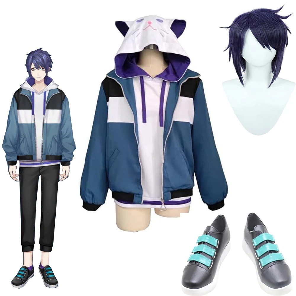 【予約商品】コスチューム 仮装 文化祭 学園祭 クリスマス コスプレ ハロウィン コスプレ衣装 ながおけい スポーティー 靴 ウィッグ 衣装 長尾景 にじさんじ バーチャル SNSで大バズり