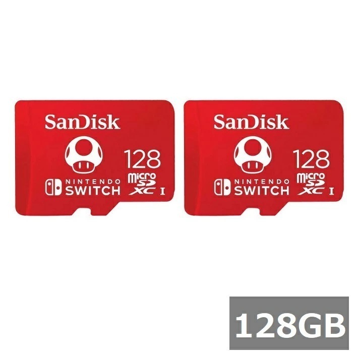 【2セット】 サンディスク マイクロSD MicroSDXC SDSQXAO-128G-GN3ZN Nintendo Switch 128GB Sandisk マイクロSDXCカード micr