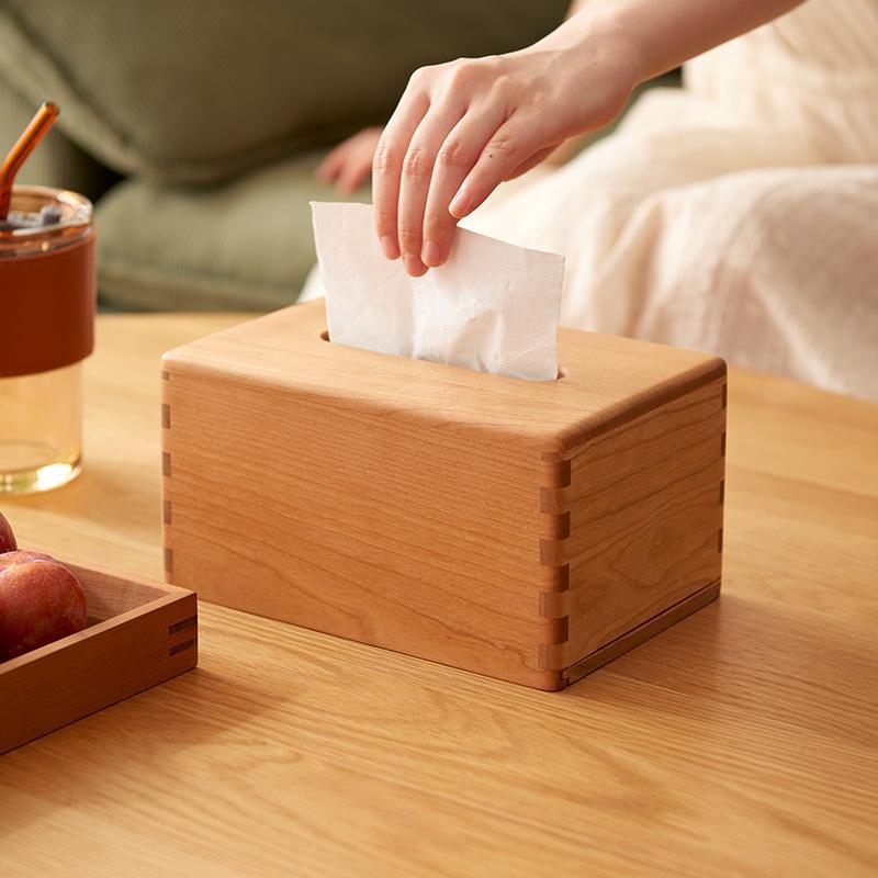 ティッシュケース ティッシュボックス 木製 おしゃれ シンプル リビング 無垢材 収納 軽量 ダイニング テーブル ホーム ウォールナット