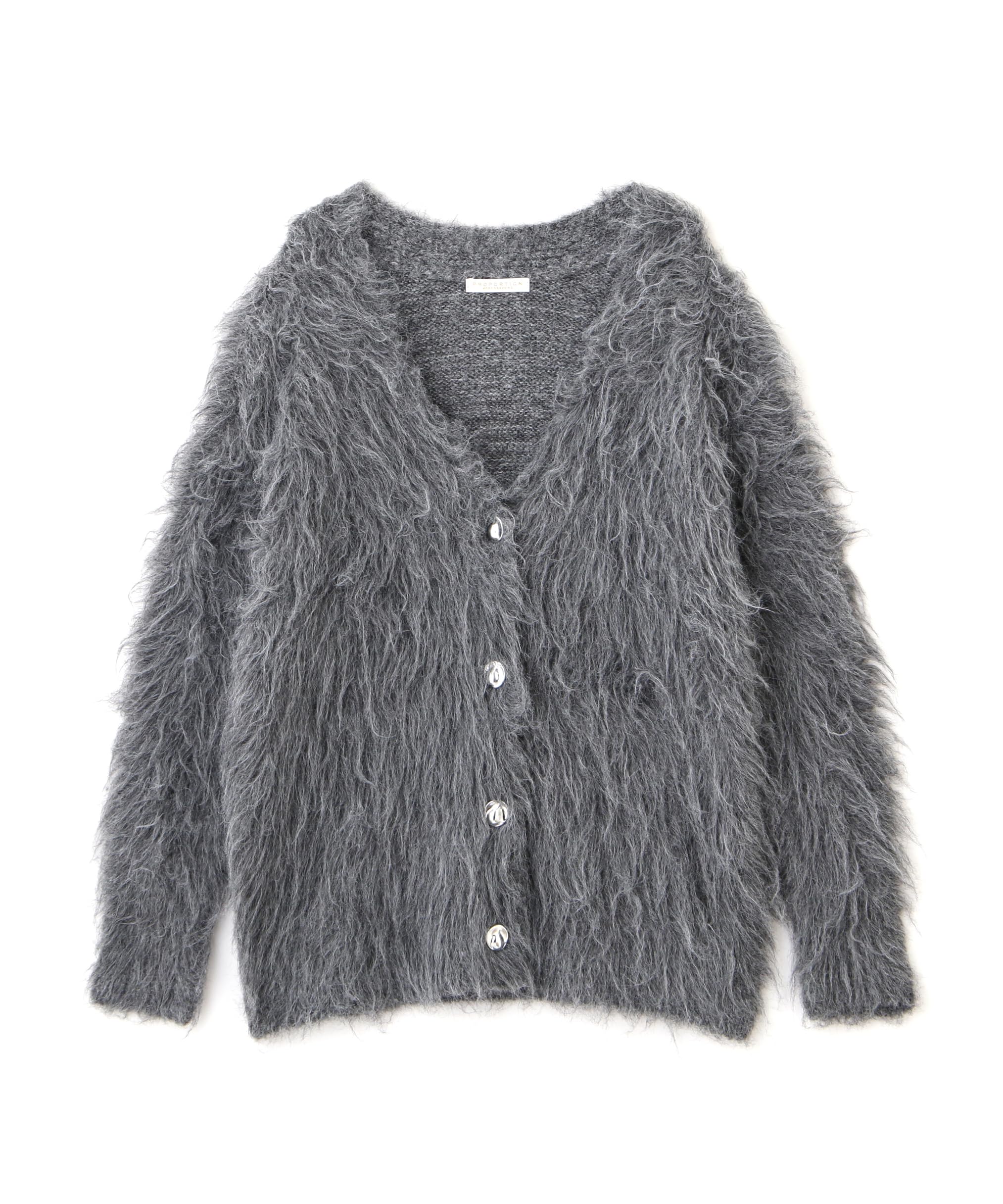 [プロポーションボディドレッシング] セーター シャギーカーディガン レディース チャコール