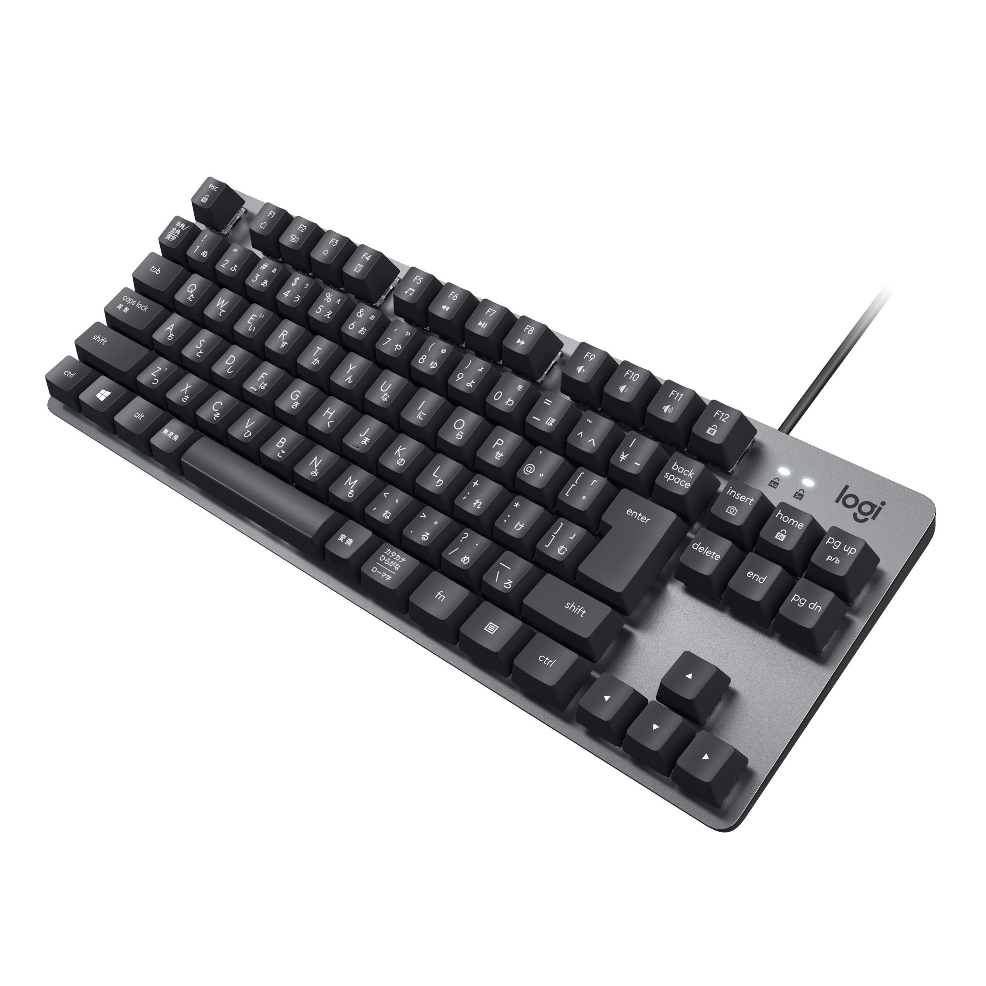 ロジクール K835GPB 有線 メカニカルキーボード 青軸 クリッキー テンキーレス コンパクト メカニカル キーボード 有線 有線キーボード グラファイト windows surface K835