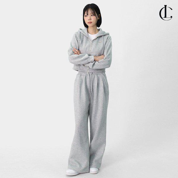 女性 冬 裏起毛 クロップド パーカー ツーピンタック トレーニング セット LMV005