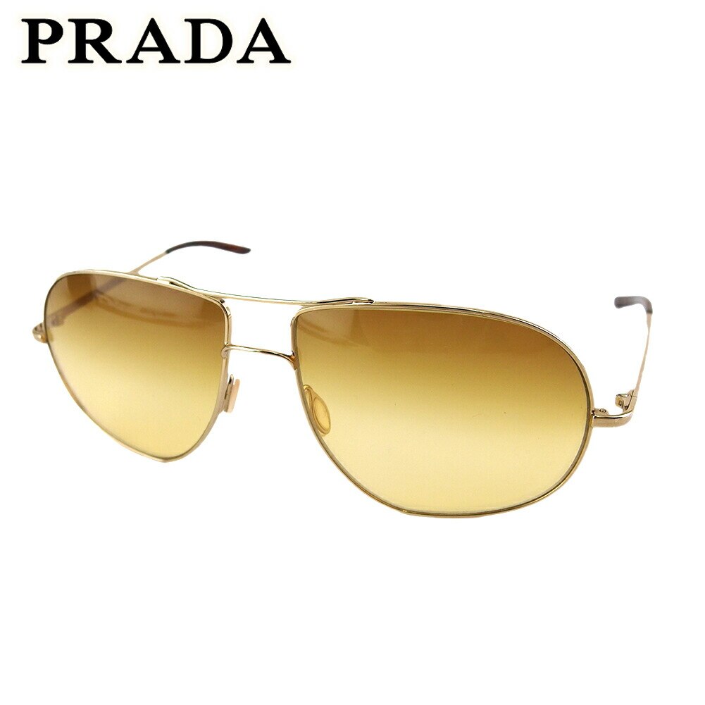 サングラス メガネ アイウェア ティアドロップ レディース メンズ グラデーションレンズ ベージュ ブラウン ゴールド 中古 19,822円