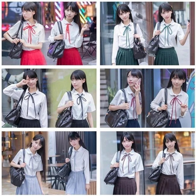 【即納】制服 4点上下セット スクール スカート スクール シャツ 大きいサイズ 女子高生 通学 学生服 無地 プリーツスカート ブラウス レディース 英国調