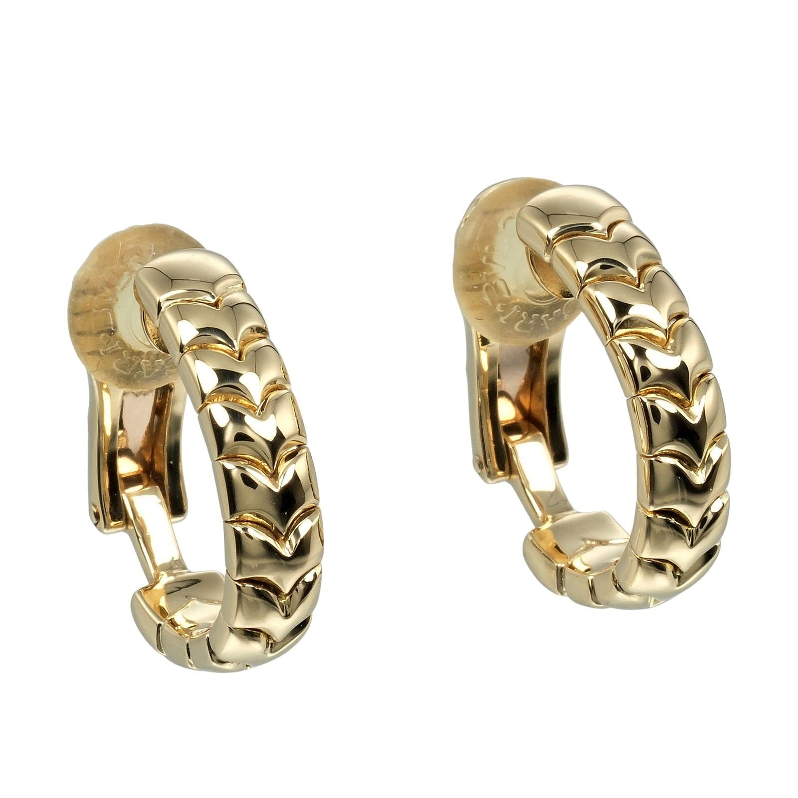 スピガ フープ イヤリング K18イエローゴールド 約12.1g レディース 中古品 Aランク