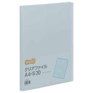 まとめ TANOSEE クリアファイル A4タテ 30ポケット 1冊 背幅17mm 30セット 最大60％オフ！ ブルー ファッションの