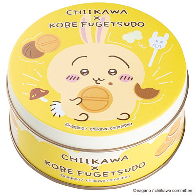 他サイト： 【正規品】 神戸 風月堂 ちいかわ ミニ ゴーフル お菓子 缶入り 【うさぎ】 6枚入り (バニラ ストロベリー風味 チョコレート 3枚入×2袋)の商品画像