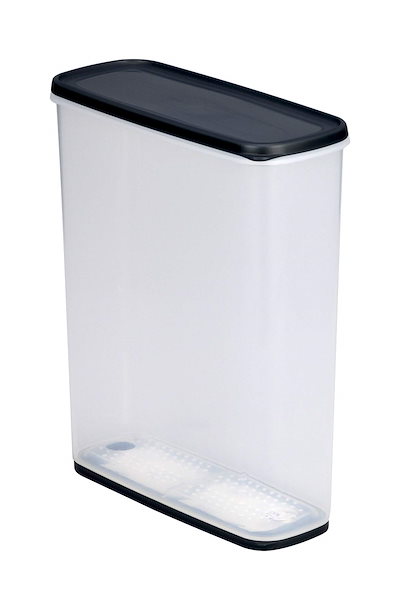 他サイト： イノマタ化学　＃１２１６　乾物ストッカー６．０　クリアーＢＬＫ　#1216の商品画像