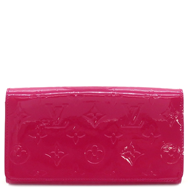 ルイヴィトン LOUIS VUITTON チェーンウォレット ヴェルニ ポルトフォイユ サラ チェーン モノグラムヴェルニ ヴェルニ ゴールド金具 エナメル 長財布 M90087 TN0144 【箱