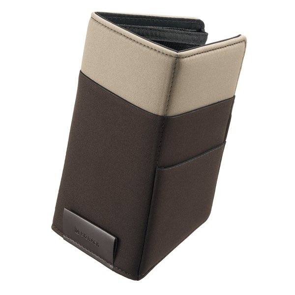 （まとめ買い）BIZRACK スタンド型ノートPCオーガナイザー 13.3インチ対応 グレージュxブラウン EAM-BRGA10-2 [x3]