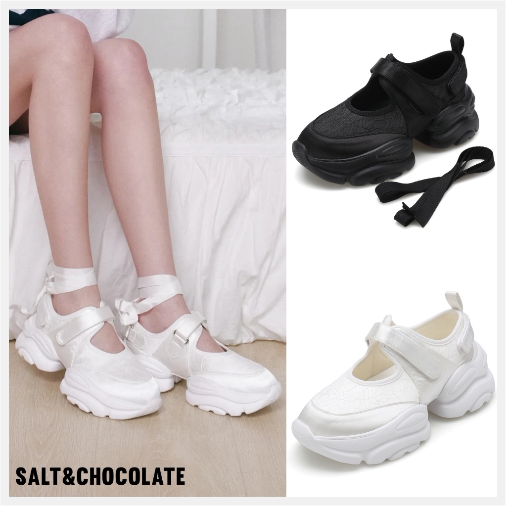 Shushu Ribbon Sneakers /5cm / 厚底スニーカー 韓国ブランド 着用