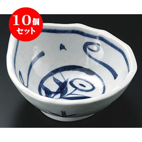 10個セット 呑水・取鉢 手描き花布目呑水 [12×11.5×4cm] 料亭 旅館 和食器 飲食店 業務用 6,702円