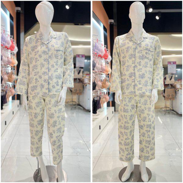 [スターフィールド高陽] 綿100％フルーツ捺染女性男性パジャマセット（WP6067 MP6067）