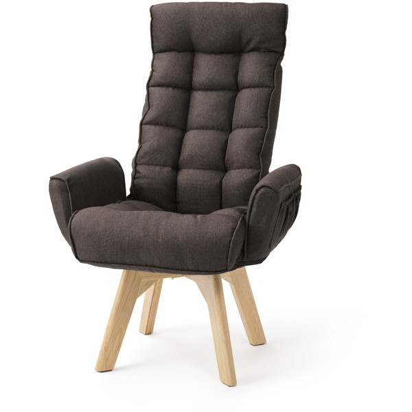 FACN-KHB ブラウン 回転ファブリックチェア ハイバック メーカー直送