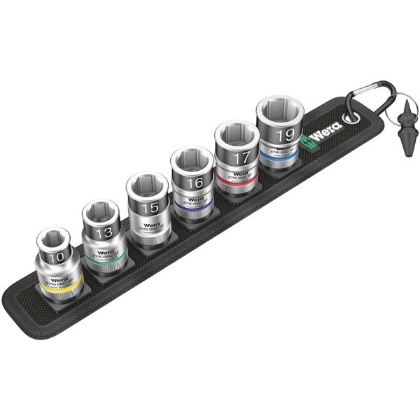 WERA ヴェラ 差込角1/2SQ 6点組 ソケットレンチ セット 収納ベルト付き 003995 工具 ツール DIY 作業工具 道具