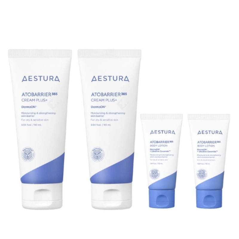 アトベリアー365 クリームプラス 90ml×2本セット 에스트라 아토베리어365 크림플러스 90ml x 2 + 바디로션 50ml x 2