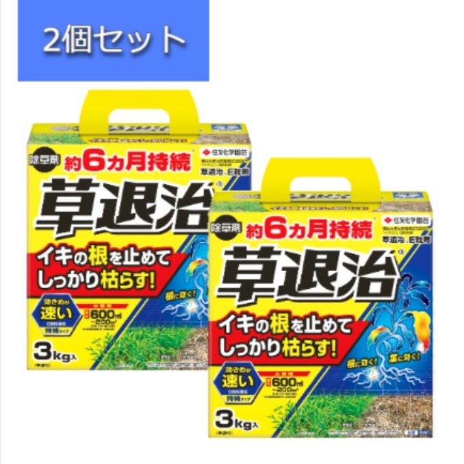 【2個セット】住友化学園芸 除草剤 草退治E粒剤 3kg 雑草 枯らす 持続 効きめが速い