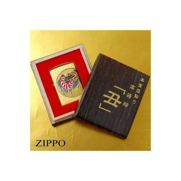 平成二十一年度限定限定品　ZIPPO(ジッポー) 本金箔張り 高蒔絵 キンパク タカマキエゲンテイ 2GPT-USHI