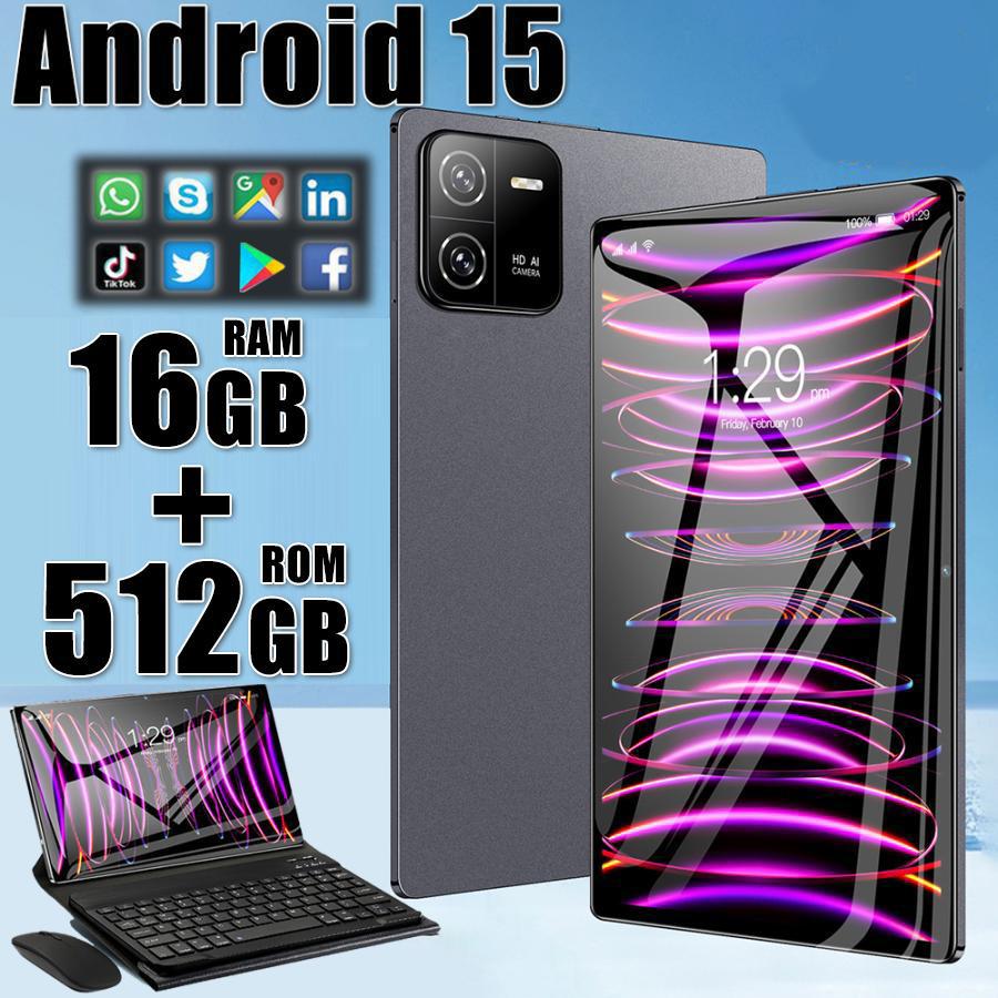 Android15 タブレット PC 本体 10インチ 2025最新作 5G 12GB+256GB FullHD 軽量 通話対応 WiFi GPS コスパ最高 在宅勤務 ネット授