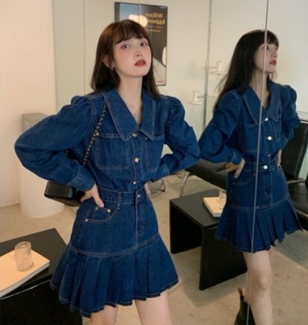 定番デニムシャツ トップス ブラウス 長袖 デニム ラフ かわいい 大人可愛い カジュアル おしゃれ かっこいい 大人可愛い 大人女子 こなれ感 キュート 爽やか ナチュラル ブルー 春 秋 冬