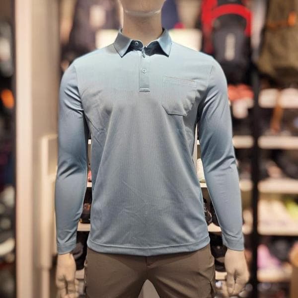 WT0487MMT 男性用 春秋 リブ カラートップス ゴルフ 登山 (S41552547)