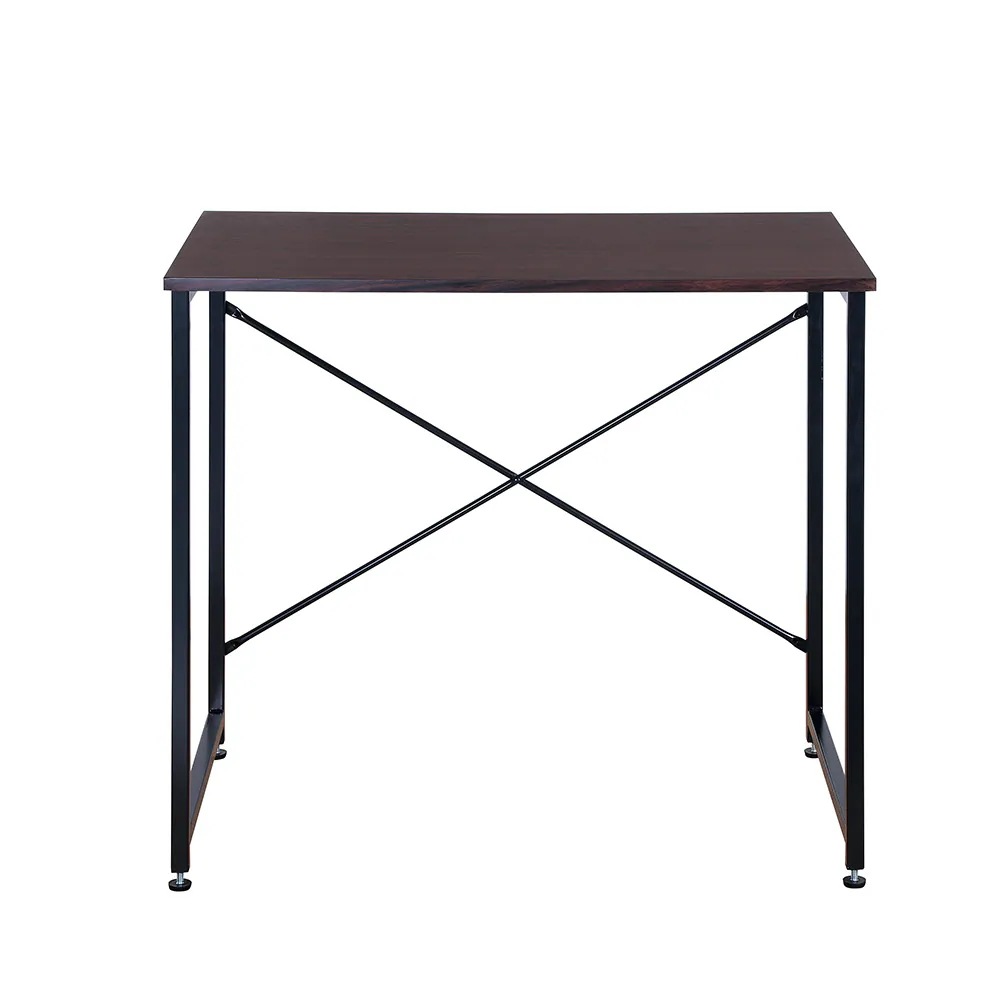 254【WF301556EAAオフィスチェア+パソコンデスク セット】 【ダークブラウン】シンプルデスク　簡易デスク 木製　机　ワークデスク