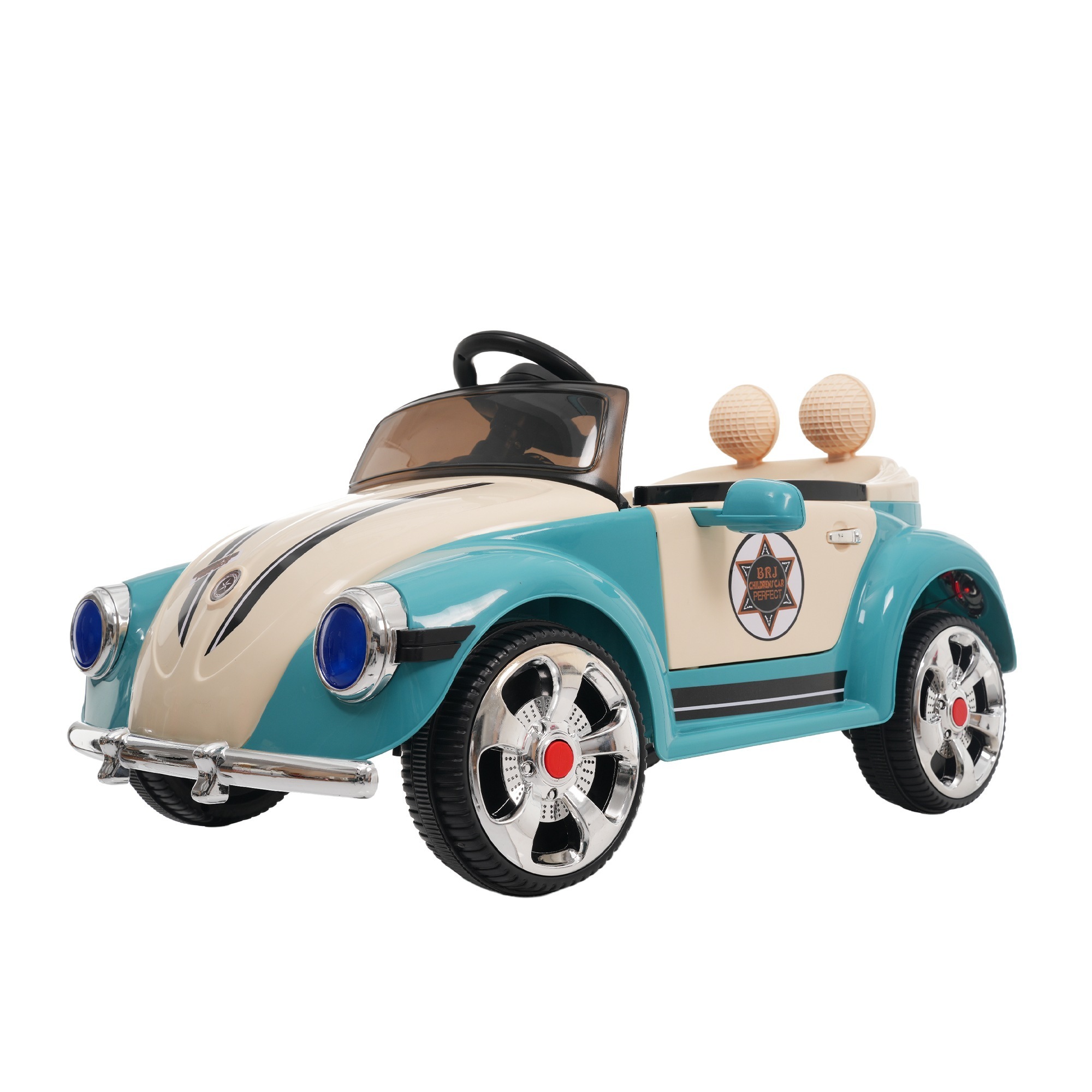 【199】【ブルー】電動乗用ラジコンカー ドイツオールドタイプ 乗用玩具 電動乗用玩具 正規ライセンス ペダルとプロポで操作可能 車 くるま 玩具 乗り物 PSE 誕生日プレゼント お祝いプレゼント