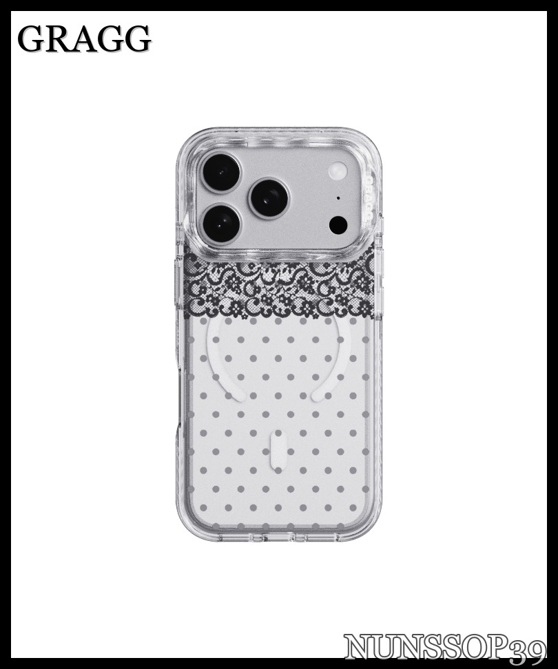 GRAGG MAGSAFE LAYERS FRAME CASE CLEAR - LACE DOT
