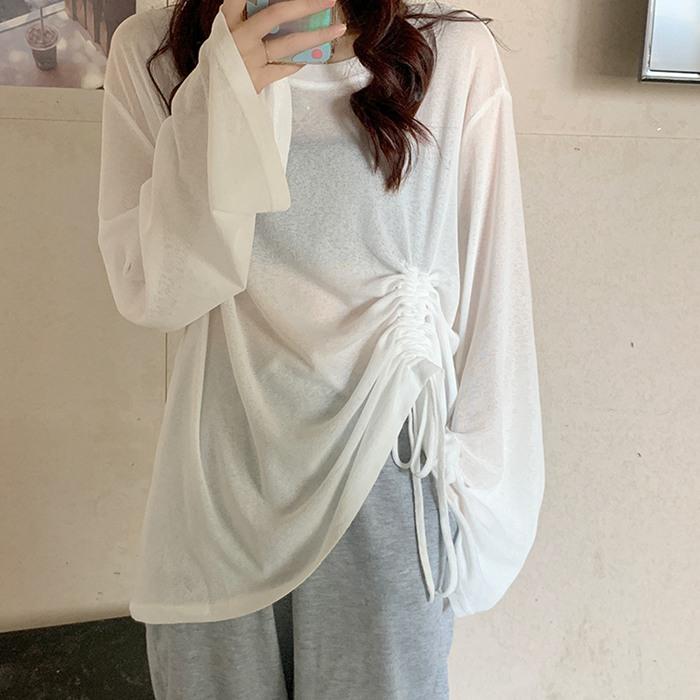 【1つ買うと20つ無料】tシャツレディースルス重ね着インナー透け感レイヤード冷房紫外線対策